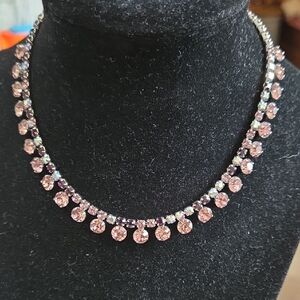 🌹#64 Paparazzi Pink and Purple Necklace with Graduated Design